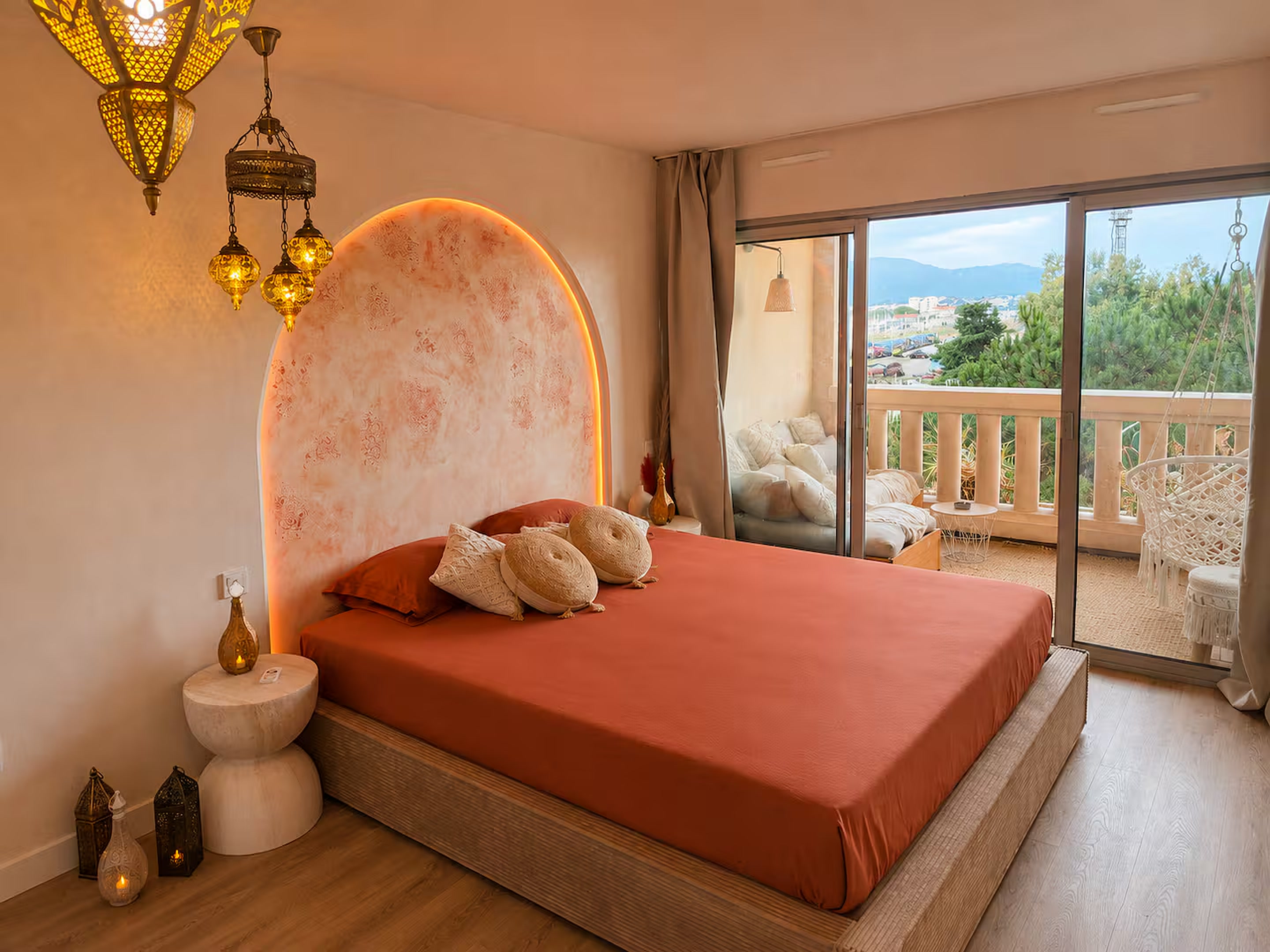 Living space in the Cannes apartment